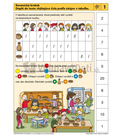 LOGICO Piccolo - Matematika - Práca s údajmi v tabuľkách