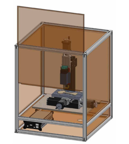 Bezpečnostný kryt pre Laserovú gravírku a rezačku UNIMAT CNC