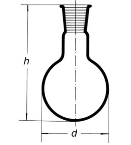 Banka s guľatým dnom a NZ29/32, 100ml