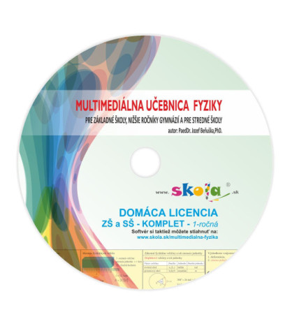 Digitálna učebnica Fyziky - ZŠ a SŠ: 1-ročná licencia DOMÁCA - KOMPLET