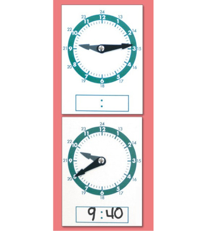 Hodiny - cvičné tabuľky 2 / 10ks