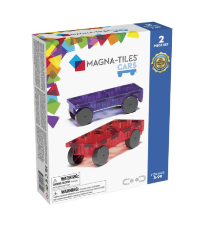 Magna-Tiles magnetická stavebnica Cars 2 dielna Purple/red