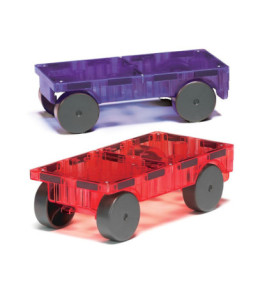 Magna-Tiles magnetická stavebnica Cars 2 dielna Purple/red