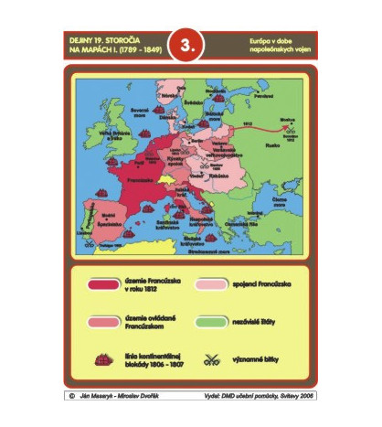 Dejiny 19. storočia na mapách I. - kartón - 12 ks