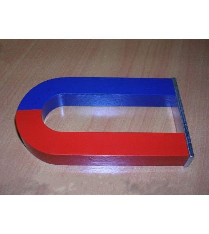 Podkovovitý magnet, AlFeC, 80 mm, so železn.uzáverom,350 Gauss