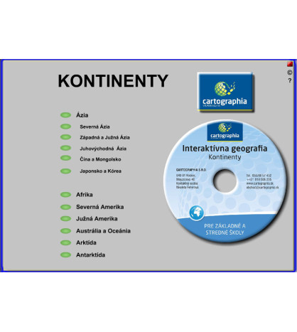 Interaktívna geografia CD - Kontinenty