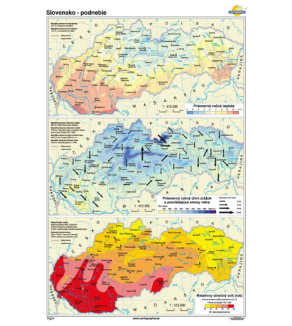 Slovensko - podnebie - 100x140cm