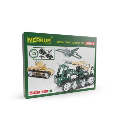 MERKUR Army Set, 657 dielov, 40 modelov