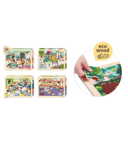 Set 4x puzzle - inkluzívna škola