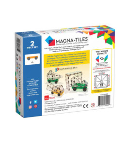 Magna-Tiles magnetická stavebnica Cars 2 dielna Green/yellow