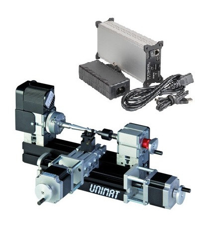 UNIMAT celokovový CNC Sústruh (2 osi) + Ovládacia elektronika