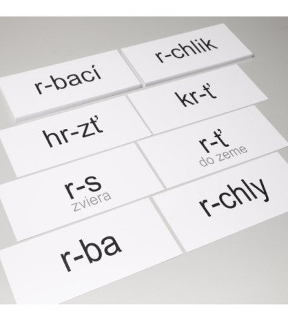 Vybrané slová po R – precvičovacie karty