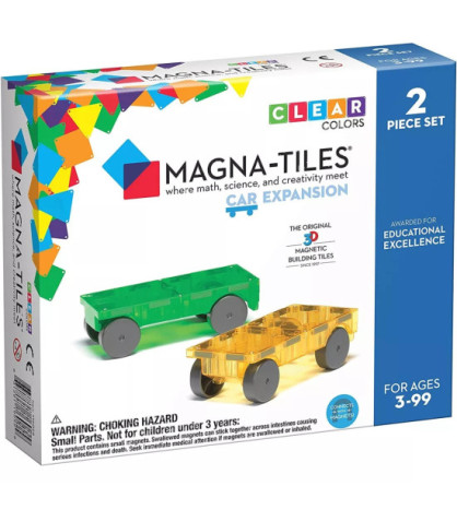 Magna-Tiles magnetická stavebnica Cars 2 dielna Green/yellow