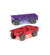 Magna-Tiles magnetická stavebnica Cars 2 dielna Purple/red